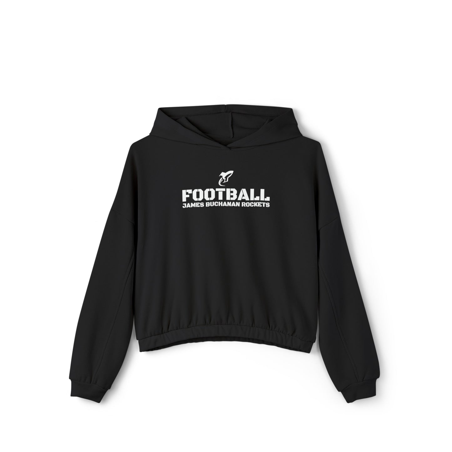 JB football Flag Women's Cinched Bottom Hoodie