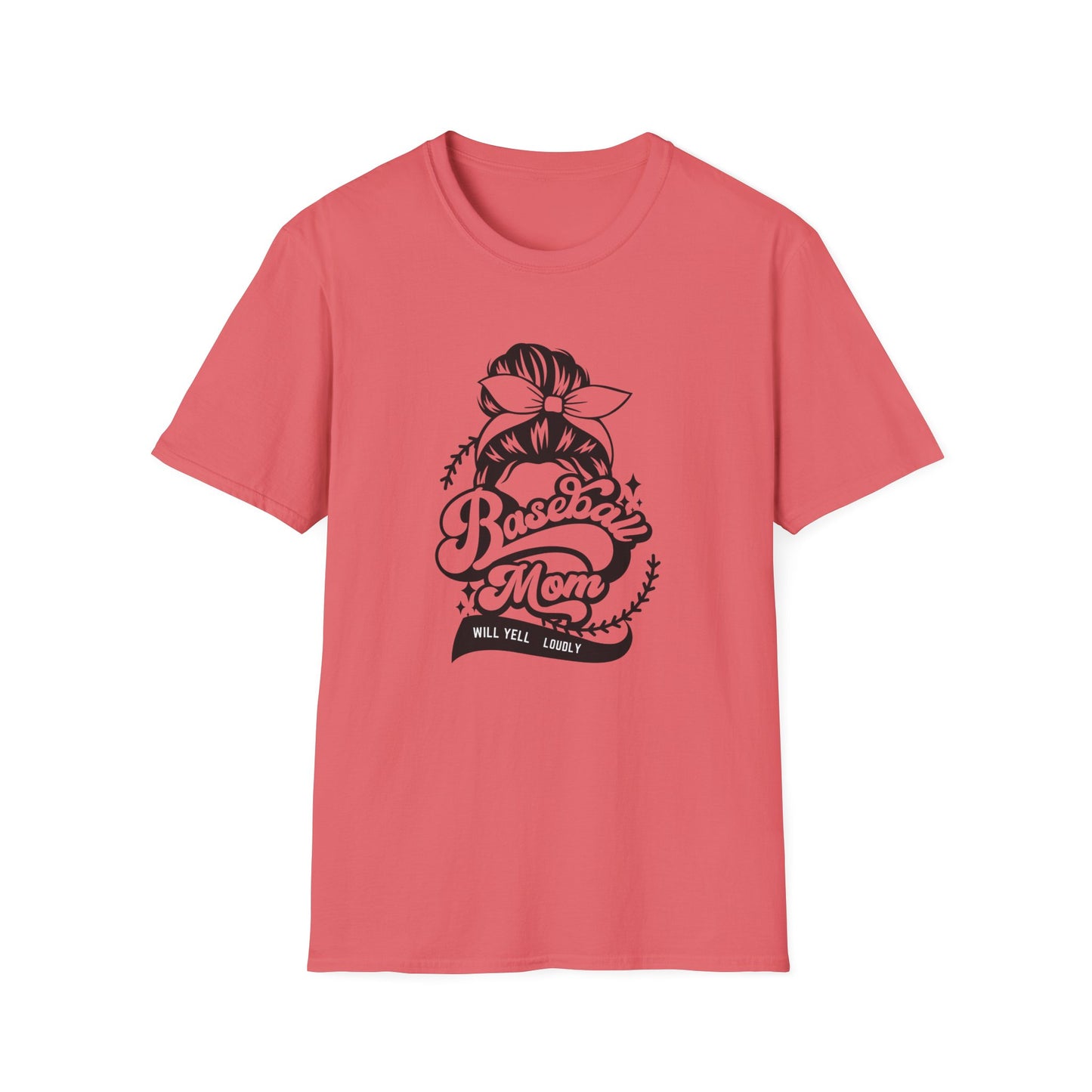 Baseball mom 2 Unisex Softstyle T-Shirt
