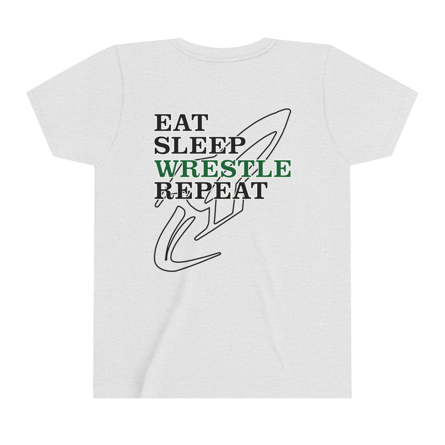 JB eat, sleep, wrestle with rocket Youth Short Sleeve Tee