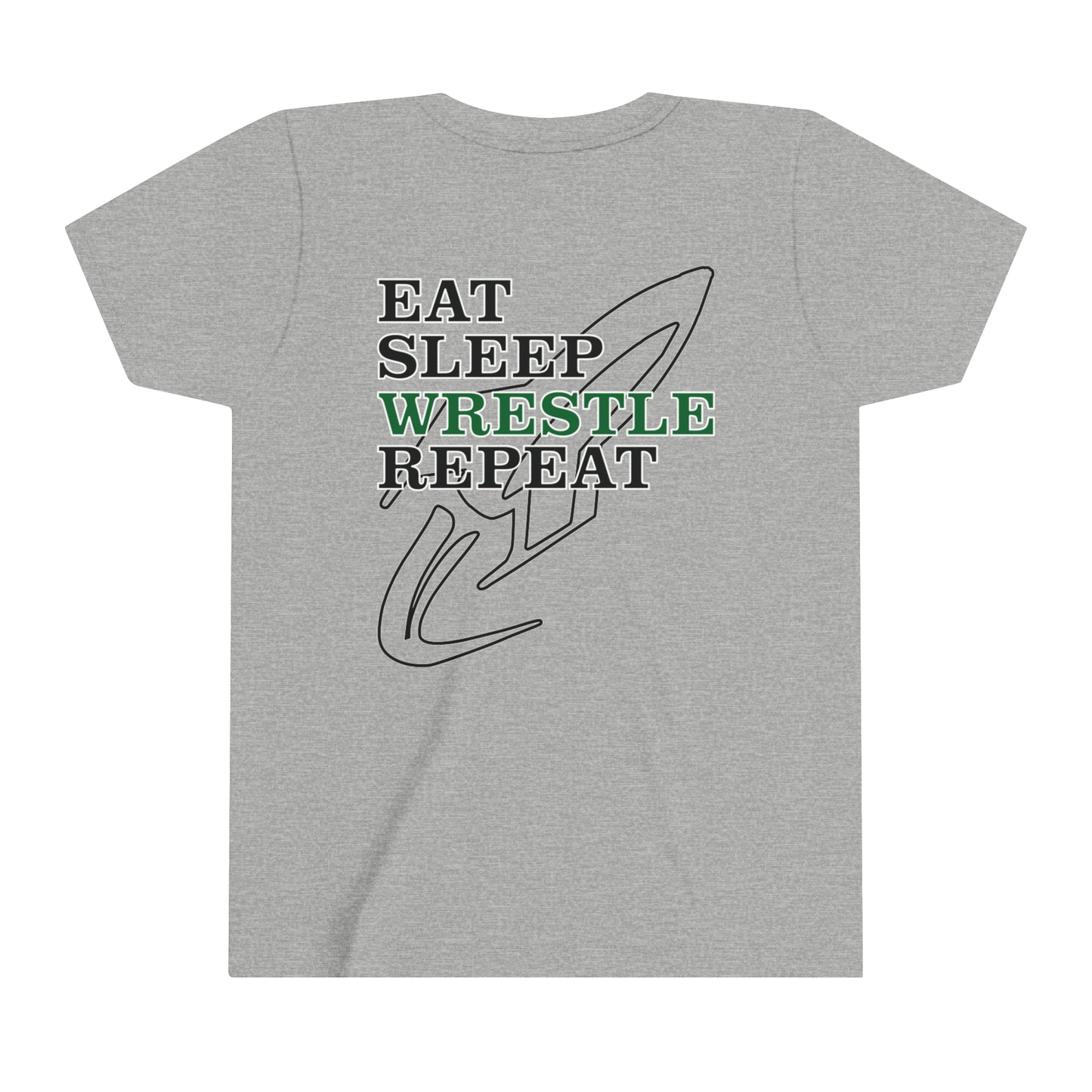 JB eat, sleep, wrestle with rocket Youth Short Sleeve Tee