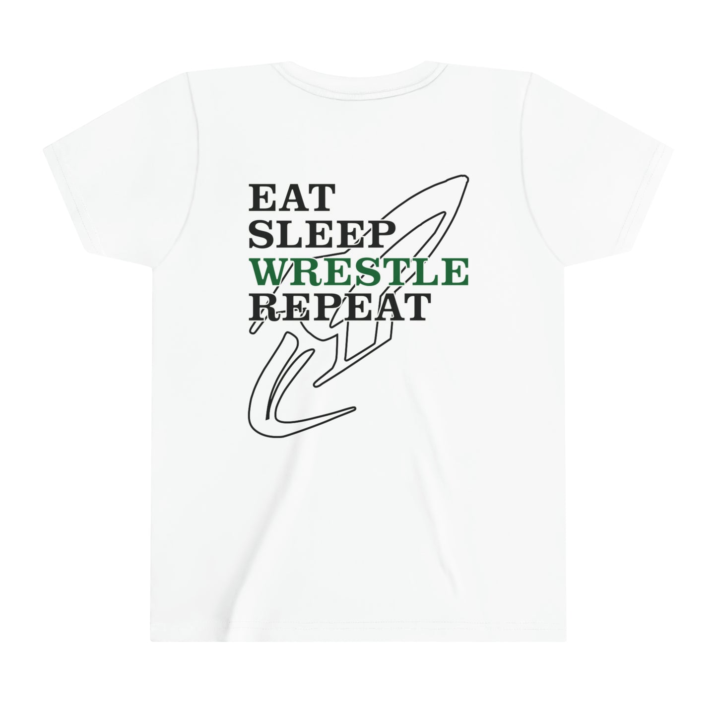 JB eat, sleep, wrestle with rocket Youth Short Sleeve Tee