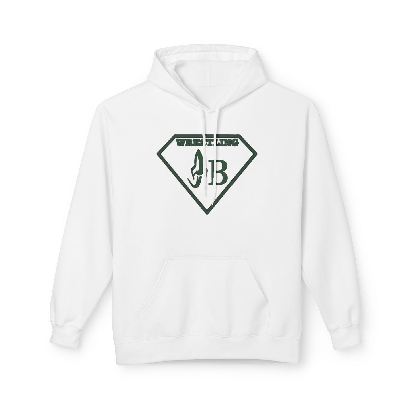 JB WRESTLING Unisex Midweight Fleece Hoodie - 'Vermilion QB' Graphic Design