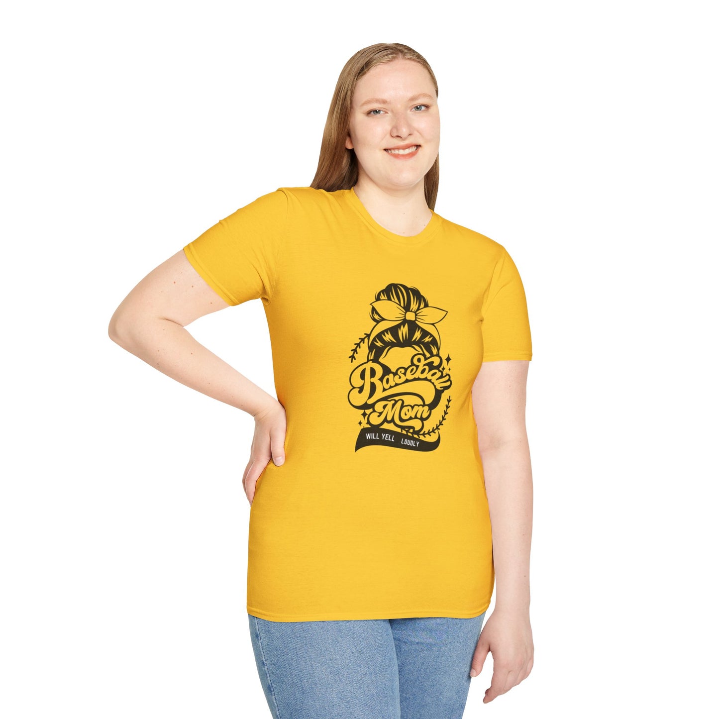 Baseball mom 2 Unisex Softstyle T-Shirt