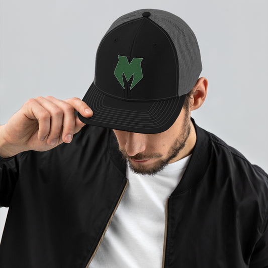 M Burg Green M Trucker Cap